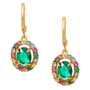 KATE SPADE • Victoria Rainbow Multicolor Huggies Earrings